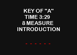 KEY OF A
TIME 3129
8 MEASURE

INTRODUCTION