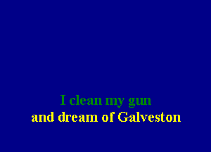 I clean my gun
and dream of Galveston