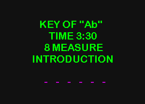 KEY OF Ab
TIME 3t30
8 MEASURE

INTRODUCTION