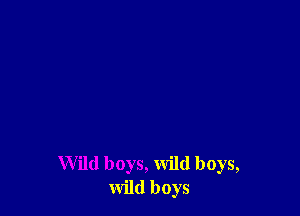 Wild boys, wild boys,
wild boys