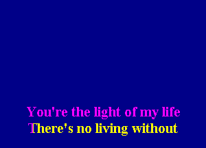 You're the light of my life
There's no living without