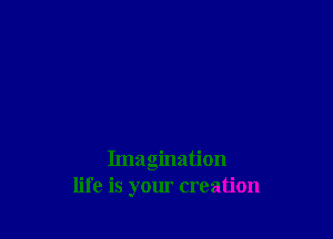 Imagination
life is your creation