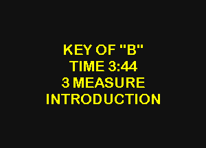KEY OF B
TIME 3244

3MEASURE
INTRODUCTION