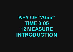 KEY OF Abm
TIME 3205

1 2 MEASURE
INTRODUCTION