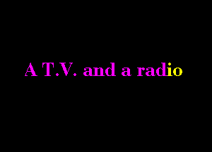 A T.V. and a radio