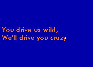 You drive us wild,

We'll drive you crazy