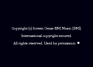 Copyright (c) Sm Ccma-EMI Munic (9M1),
Imm-nan'onsl copyright secured

All rights ma-md Used by pamboion ll