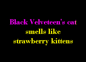 Black Velveteen's cat
smells like
Sirawberry kittens