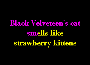 Black Velveteen's cat
smells like
Sirawberry kittens