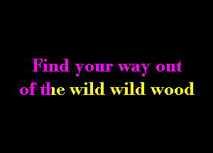 Find your way out

of the wild Wild wood