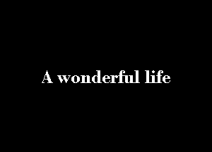 A wonderful life