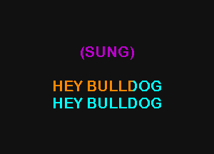 HEY BULLDOG
HEY BULLDOG