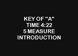 KEY OF A
TIME 4z22

SMEASURE
INTRODUCTION