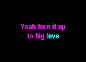 Yeah turn it up

to big love