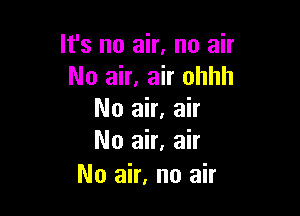 anodnnoar
No air, air ohhh

No air. air
No air, air
No air, no air