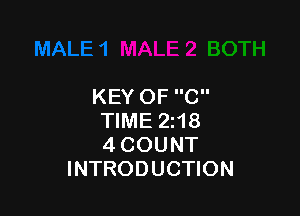 KEY OF C

TIME 2218
4 COUNT
INTRODUCTION