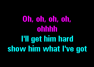 Oh, oh, oh, oh,
ohhhh

I'll get him hard
show him what I've got