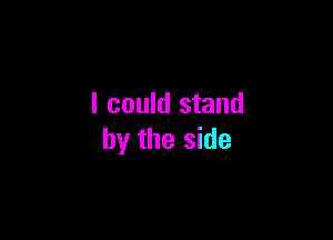 I could stand

by the side