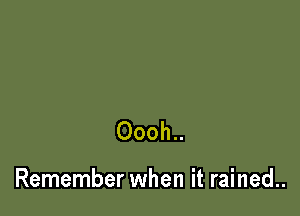 Oooh..

Remember when it rained..