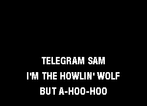 TELEGRAM SAM
I'M THE HDWLIH' WOLF
BUT A-HOO-HOO