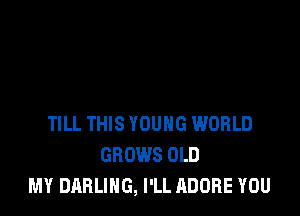 TILL THIS YOUNG WORLD
GROWS OLD
MY DARLING, I'LL ADOBE YOU