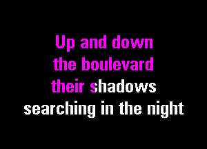 Up and down
the boulevard

their shadows
searching in the night