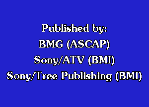 Published byz
BMG (ASCAP)

SonWATV (BMI)
Sonyffree Publishing (BM!)