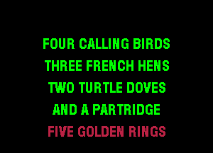 FIVE GOLDEN RINGS