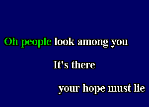 011 people look among you

It's there

your hope must lie