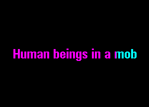 Human beings in a mob