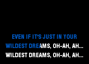 EVEN IF IT'SJUST IN YOUR
WILDEST DREAMS, OH-AH, AH...
WILDEST DREAMS, OH-AH, AH...