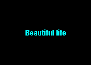 Beautiful life