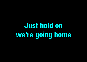 Just hold on

we're going home