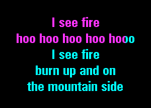 I see fire
hoo hoo hoo hoo hooo

I see fire
burn up and on
the mountain side