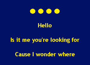 0000

Hello

Is it me you're looking for

Cause I wonder where