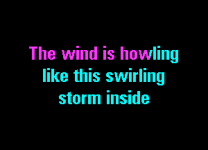 The wind is howling

like this swirling
storm inside