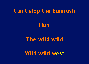 Can't stop the bumrush

Huh

The wild wild

Wild wild west