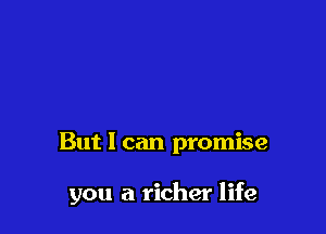 But I can promise

you a richer life