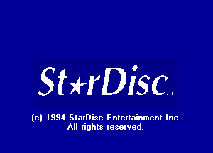 MMDisc.

(C) 1994 SlarDisc Entenainmenl Inc.
All rights reselvch