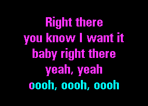 Right there
you know I want it

baby right there
yeah,yeah
oooh,oooh,oooh