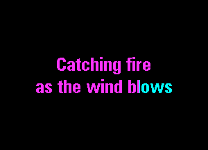 Catching fire

as the wind blows