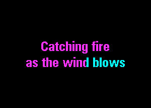 Catching fire

as the wind blows
