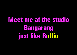 Meet me at the studio

Bangarang
iust like Ruffio