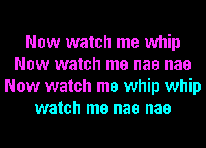 Now watch me whip
Now watch me nae nae
Now watch me whip whip
watch me nae nae