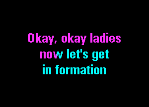 Okay, okay ladies

now let's get
in formation