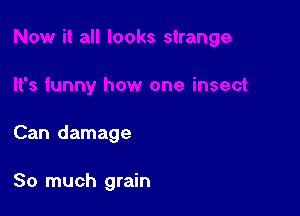 Can damage

So much grain