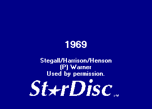 1969

Slcgaillilauisoanenson
(PI Wamet
Used by permission.

SHrDisc...