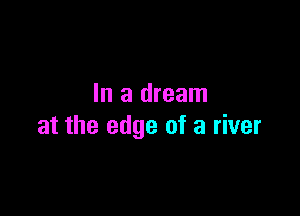 In a dream

at the edge of a river