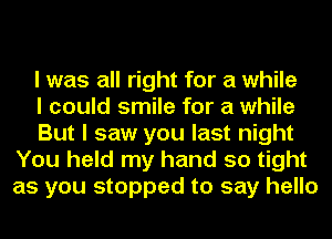 I was all right for a while

I could smile for a while

But I saw you last night
You held my hand so tight
as you stopped t...

IronOcr License Exception.  To deploy IronOcr please apply a commercial license key or free 30 day deployment trial key at  http://ironsoftware.com/csharp/ocr/licensing/.  Keys may be applied by setting IronOcr.License.LicenseKey at any point in your application before IronOCR is used.