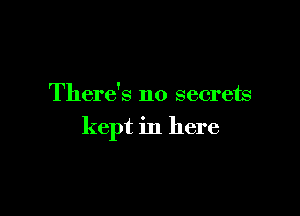 There's no secrets

kept in here